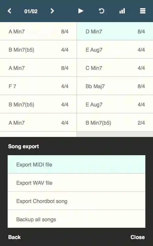 Screenshot - Export